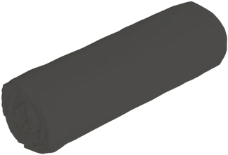 Vente-unique - Spannbettlaken - 140 x 190 cm - Satin 108 Fäden/cm² - Steghöhe 30 cm - Anthrazit - TALORA von PALACIO