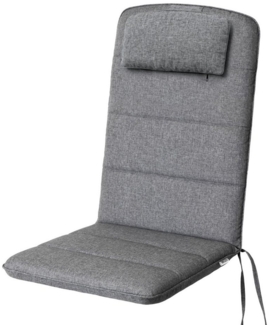 Bjird Hochlehnerauflage Gartenstuhlauflage mit Kopfpolster 120 x 50 x 6 cm, Bezug abnehmbar und waschbar - Indoor und Outdoor geeignet