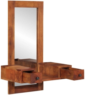 vidaXL Wandspiegel mit Schubladen 60x33x90 cm Massivholz Akazie 4102372