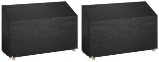 vidaXL Abdeckungen für Gartenbank 2 Stk. 8 Ösen 190x70x70/88 cm 3155391