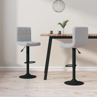 vidaXL Barhocker 2 Stk. Hellgrau Samt [334305]