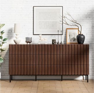 UEV Kommode schmal Sideboard für Wohnzimmer Schlafzimmer Flur (Packung, Aufbewahrungsschrank), Kippsicherung, Aufbewahrungskommode, TV Board Schubladenschrank Buffet