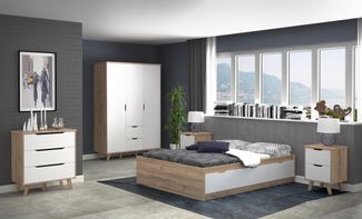 Jugendzimmer-Set >Vancouver< (5-teilig) in Plankeneiche