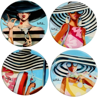 Goebel / Trish Biddle,Untersetzer,10,0cm x 10,0cm x 0,5cm / Glas-Kombi / 10,0cm x 10,0cm x 0,5cm