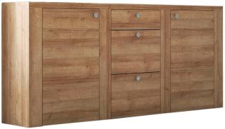 Home affaire Sideboard Larona, zeitlose Kommode mit 2 Türen, 3 Schubkästen, Türkommode, Höhe 84 cm, viel Stauraum, Anrichte mit dekorativer Rahmenoptik