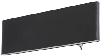 Wandleuchte, LED, Schalter, Aluminium, schwarz, B 22,5 cm