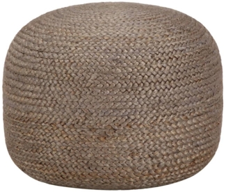 vidaXL Handgefertigter Sitzpuff Hellgrau 45 x 30 cm Jute 248081
