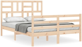 vidaXL Massivholzbett mit Kopfteil 3194871