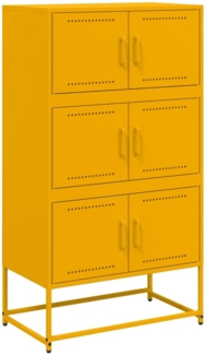 vidaXL Sideboard Senfgelb 68,5x38,5x123,5 cm Stahl 846491
