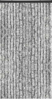 Flauschvorhang in Sondergröße - Türvorhang Breite: 100cm - Länge: 275cm, Hellgrau Meliert