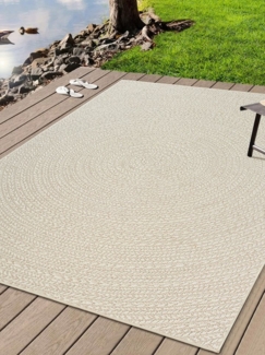 the carpet Teppich Kansas, rechteckig, Höhe: 1 mm, moderner robuster In und Outdoor Teppich Jute Look