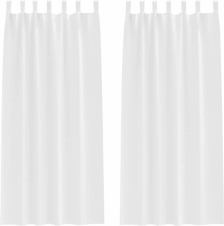 vidaXL Verdunkelungs-Vorhänge mit Ringen 2 pcs Reinweiß 260 x 140 cm 4107607