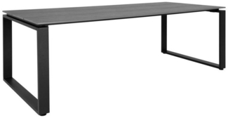 ebuy24 Gartentisch Denver Gartentisch 210 x 100 cm grau, schwarz.