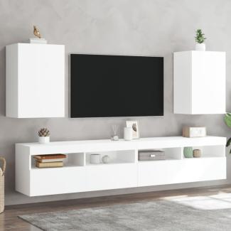 vidaXL TV-Wandschränke 2 Stk. Weiß 40,5x30x60 cm Holzwerkstoff 836911