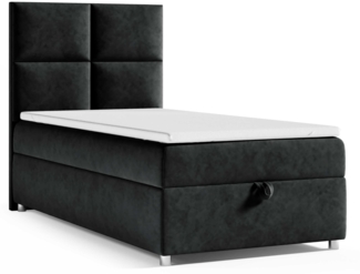 Best for Home Boxspringbett K2 SINGLE mit Bettkasten (Schwarz 70x200)