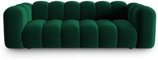 Micadoni Sofa Lupine 3-Sitzer Samtstoff Flaschengrün