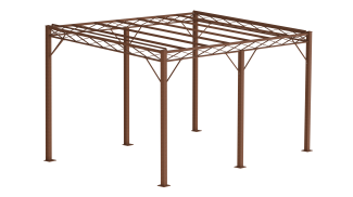 ELEO Pergola rechteckig Sicilia 4 x 3 m unbeschichtet