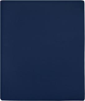 vidaXL Spannbettlaken Jersey Marineblau 140x200 cm Baumwolle 136234