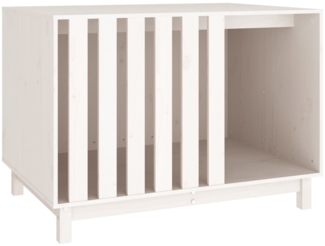 Hundehütte Weiß 100 x 70 x 72 cm Massivholz Kiefer , Weiß