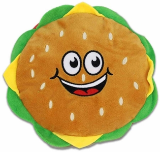 PMS Dekokissen Burger Kuscheltier mit Gesicht - ca. 22 cm