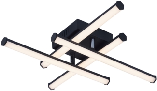 ZMH LED Deckenleuchte Wohnzimmer Moderne Deckenlampe Schwarz 24W Innendesign 3000K Warmweiß