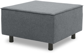 Gartenlounge Hocker Brandie 73x43x73 mit Outdoorbezug in dunkelgrau