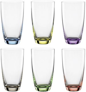 BOHEMIA CRISTAL Longdrinkbecher Viva Colori 6er Set