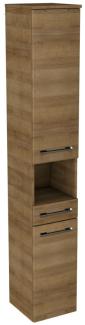 Lanzet Hochschrank mit Nische 30 cm, links, Hellbraun