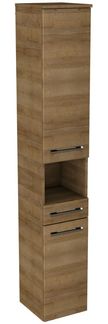 Lanzet Hochschrank mit Nische 30 cm, links, Hellbraun