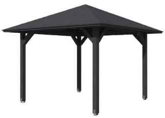 SKANHOLZ Pavillon, Zeltdach, viereckig, BxT: 374x374 cm schiefergrau Gartenpavillon
