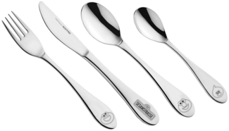 Geda Labels GmbH Kinderbesteck Kinderbesteck Set Sesamstraße Freunde (4-tlg), 1 Personen, Edelstahl, 18/10 poliert