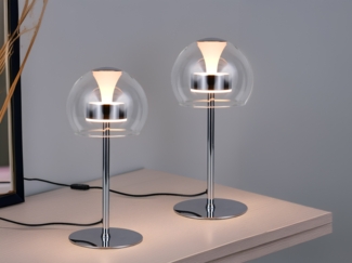 2er Set LED Tischleuchten dimmbar & Lichtfarbe einstellbar, Höhe 35cm