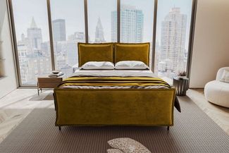 99rooms Vero Plus Boxspringbett 180x200 cm Cordstoff POSO Gold