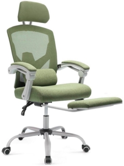 SURFOU Gaming-Stuhl Bürostuhl Chefsessel Schreibtischstuhl Stuhl Office Chair (Drehstuhl Computerstuhl Verstellbarer Lordosenstütze Armlehne, Höhenverstellung), Ergonomisch Bürosessel mit Rollen und Wippfunktion