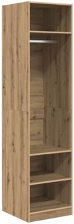vidaXL Kleiderschrank mit Regal Eiche handwerklich Holzwerkstoff 875010