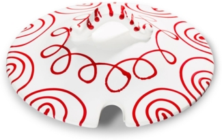 Gmundner Keramik Rotgeflammt, Oberteil Suppentopf