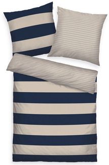 TOM TAILOR HOME Bettwäsche BOLD STRIPES in Gr. 135x200cm, 155x220cm oder 200x220cm, Renforcé, 2 teilig, new bedroom, mit farbigem Markenreißverschluss