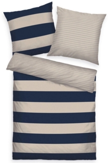 TOM TAILOR HOME Bettwäsche BOLD STRIPES in Gr. 135x200cm, 155x220cm oder 200x220cm, Renforcé, 2 teilig, new bedroom, mit farbigem Markenreißverschluss