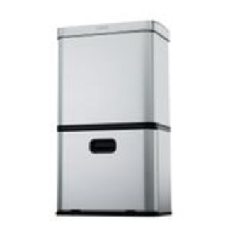 Klarstein Touchless Sensor-Mülleimer - 56L Küchen-Abfalleimer mit Bewegungssensor, 3-in-1-Mülleimer, Trennsystem, Soft-Close, Edelstahl, hygienisch