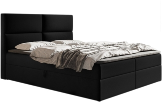 AX LIVING Boxspringbett Bonio III – 180 cm breit Schlafkomfort Schwarz