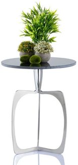 Amagohome Beistelltisch Beistelltisch Metall rund ø 45 x 56 cm Dekotisch Marmor Sohoo Gestell