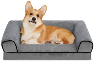 OUNUO Tierbett Hundebett Hundesofa Hundecouch mit eierförmiger Kistenschaum waschbar