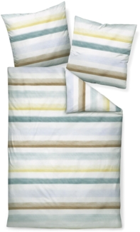 Bettwäsche MOMENTS Mako-Satin , smaragdgrün, BL 135x200 cm