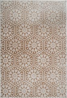 Kurzflorteppich Mohala 100 Taupe 120 x 170 cm