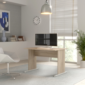FORTE Tempra2 Schreibtisch, Holzwerkstoff, Beige, 108 x 72 x 72 cm