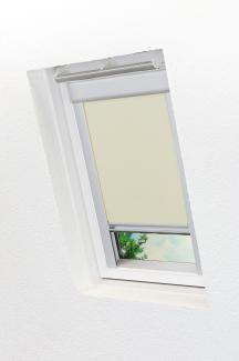 Lysel - Qualitätsdachfensterrollo abdunkelnd elfenbein Rollo geeignet für Velux Dachfenster PK10, PK19 oben, (B x H) 77.50cm x 141.70cm in beige/elfenbein