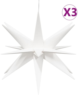 vidaXL LED-Weihnachtssterne 3 Stk. Faltbar Weiß 43 cm 3190439