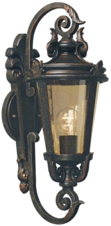 Außenleuchte, Wandlampe, Stahl Glas, Bronze, H 55 cm
