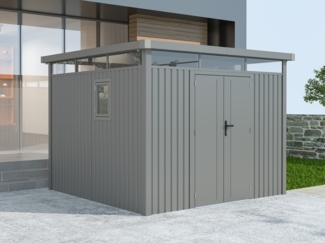 Metall Gerätehaus Style 7,56 m² Aluminium Grau