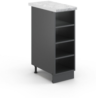 Vicco Unterschrank Fame-Line, Anthrazit, 30 cm, AP Marmor